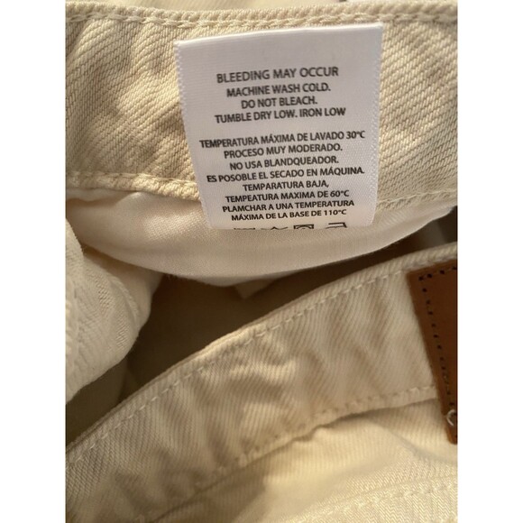 Women’s Hidden Tracey Sz 31 Cream Straight Distressed Button Fly High Rise Jeans - Picture 11 of 12